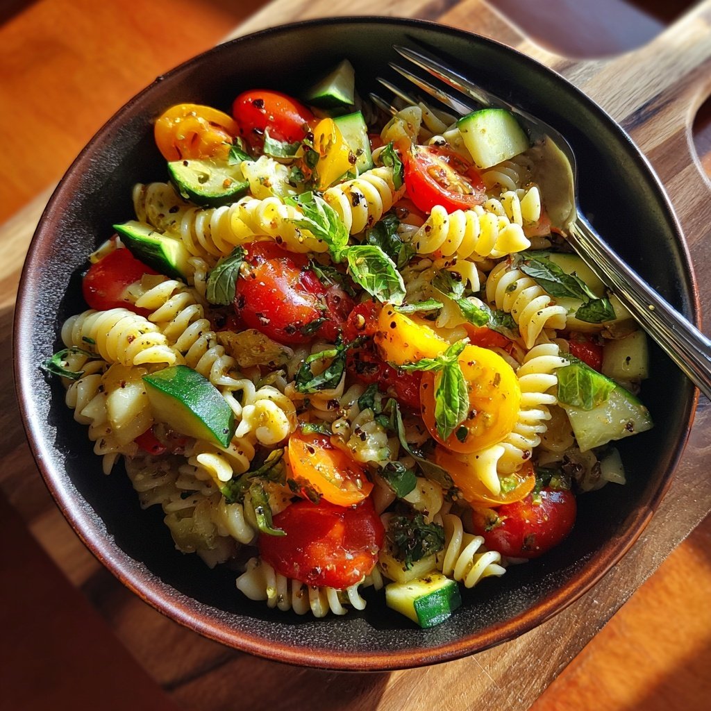 Chilled Pasta Salad with Veggies