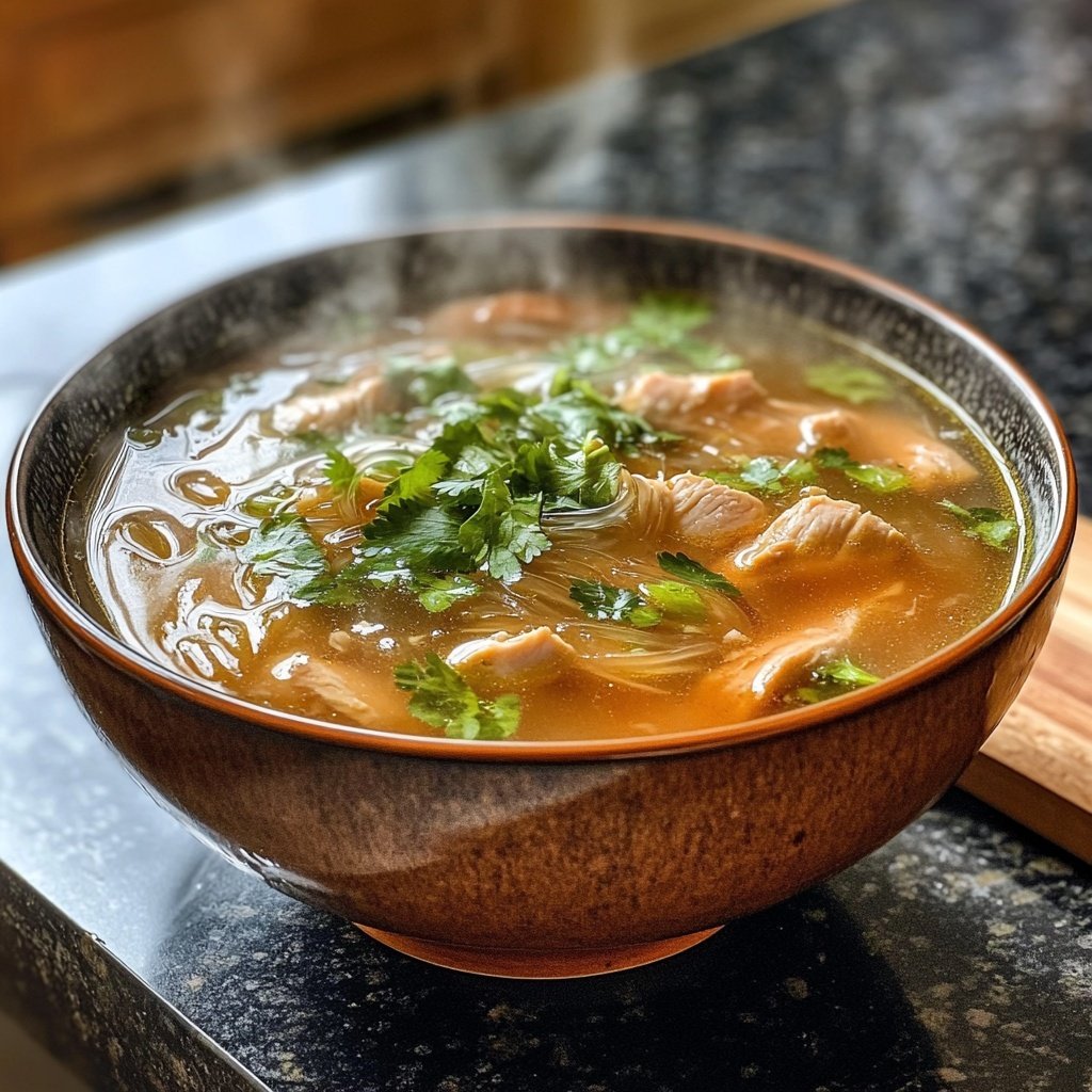 Vietnamese Chicken Glass Noodle Soup