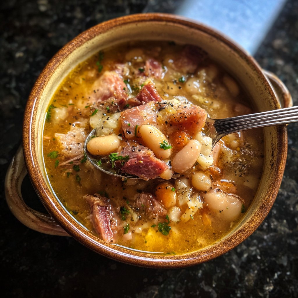 Ham and Bean Soup with Smoky Ham Hock