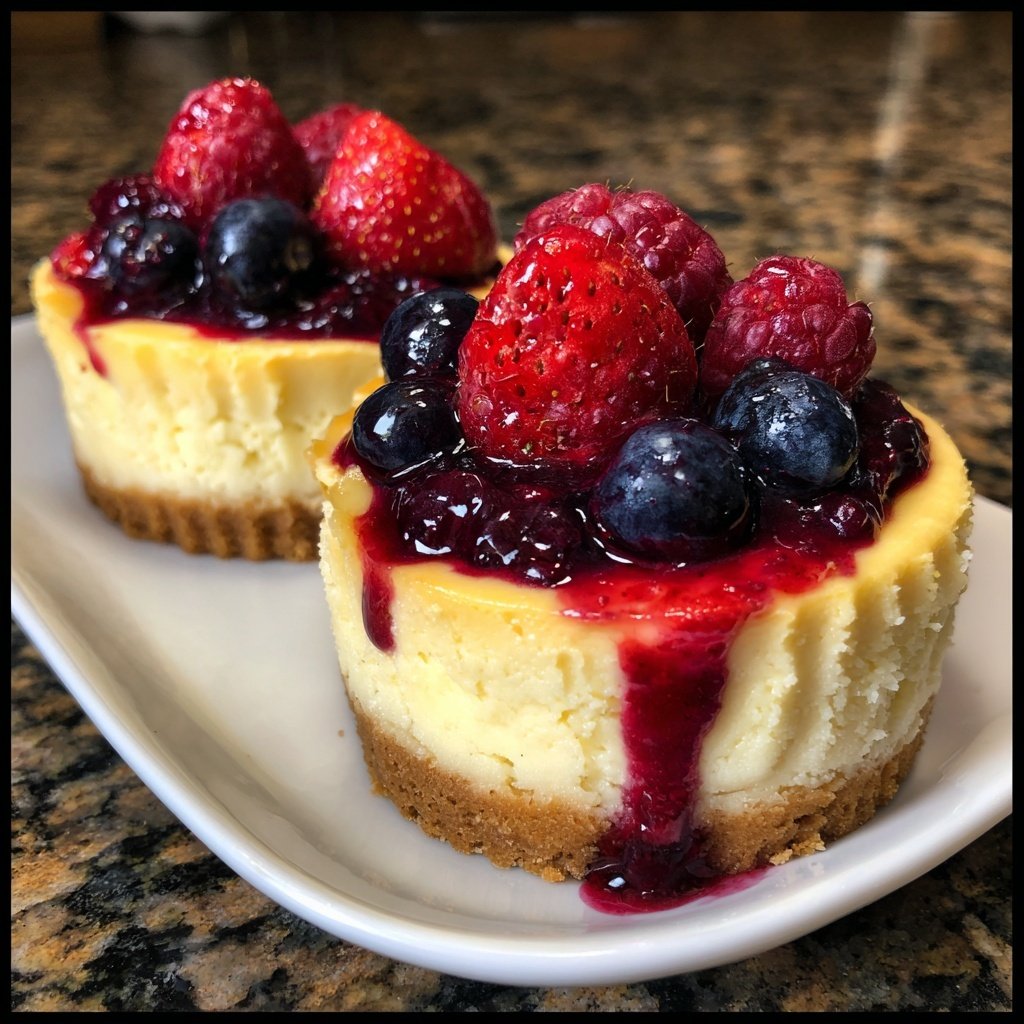 Mini Cheesecakes with Berry Topping