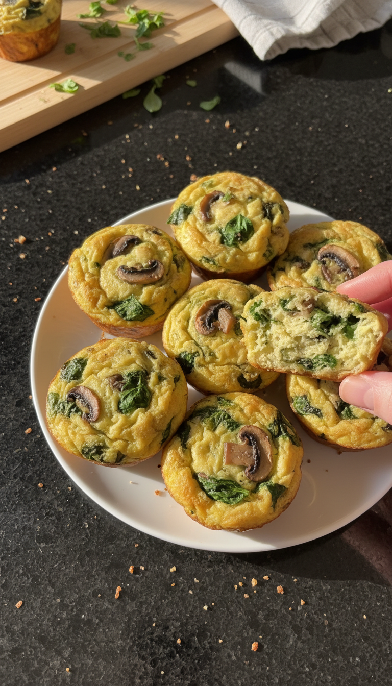 Spinach and Mushroom Egg Muffins