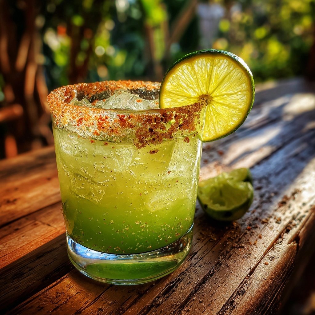 Christmas Margarita with Cinnamon Sugar Rim