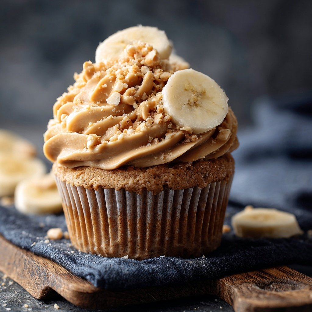 Peanut Butter Banana Cupcake Mashup