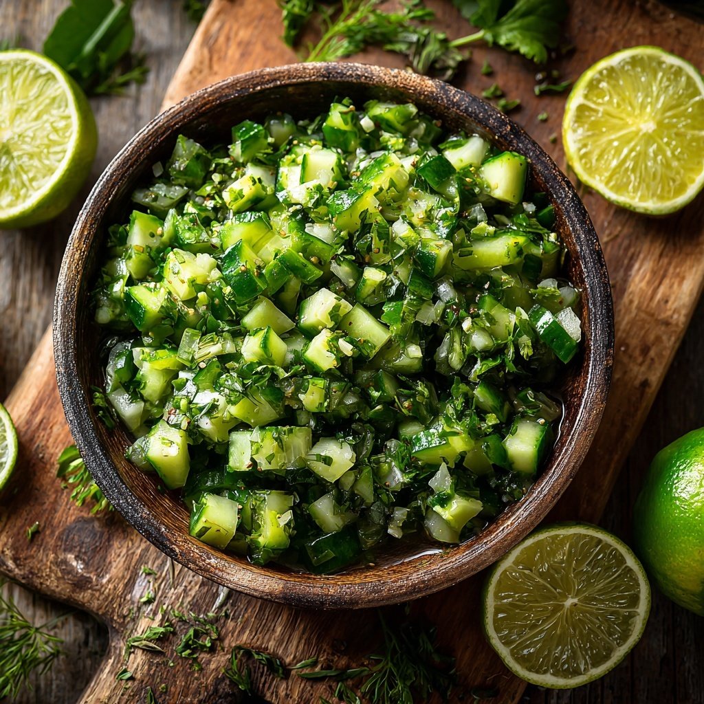 Zingy Cucumber Salsa Verde