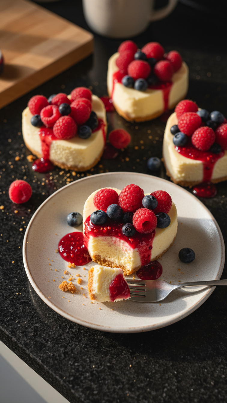 Decadent Mini Cheesecake Hearts