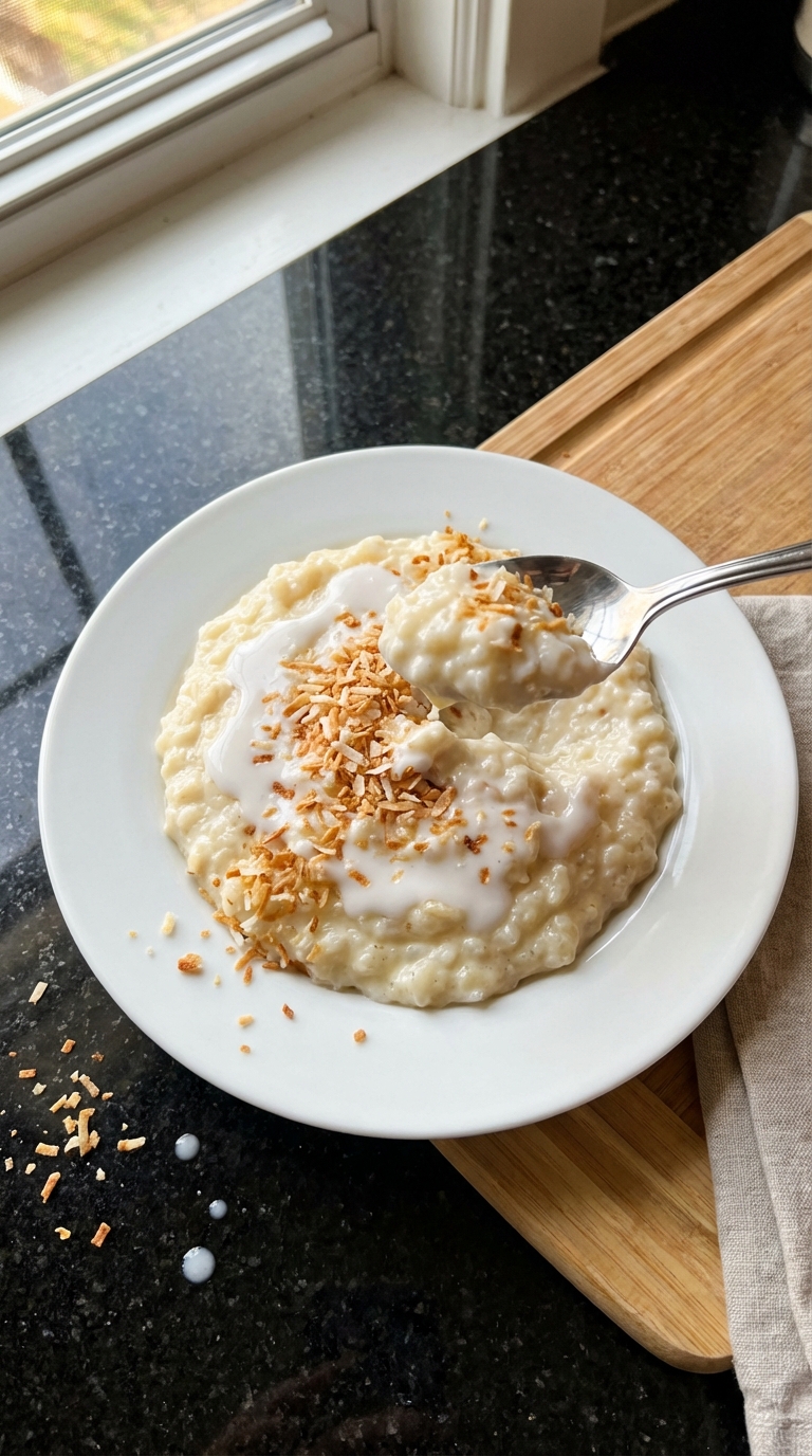 Coconut Vanilla Rice Pudding