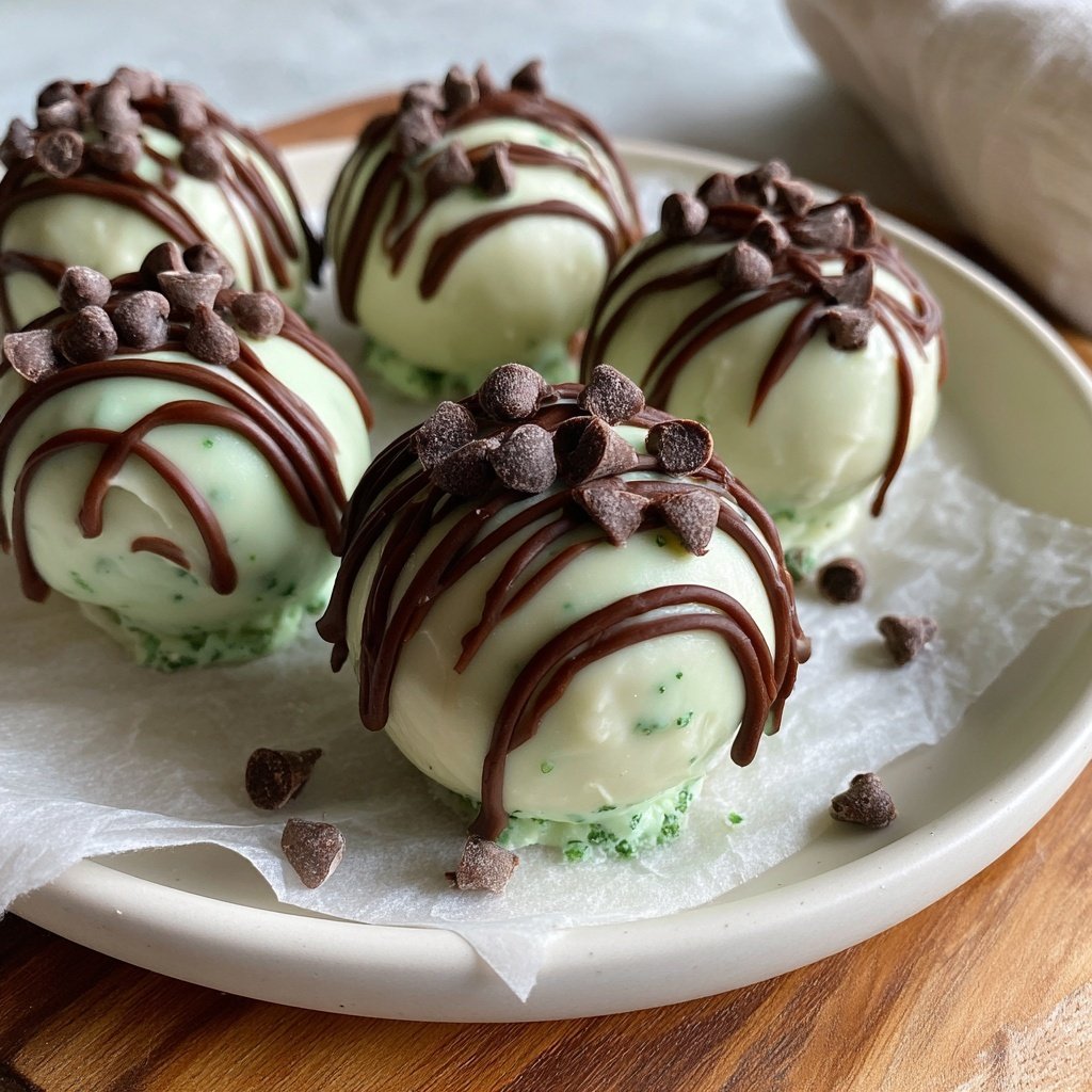 Mint Chocolate Chip Cupcake Pops