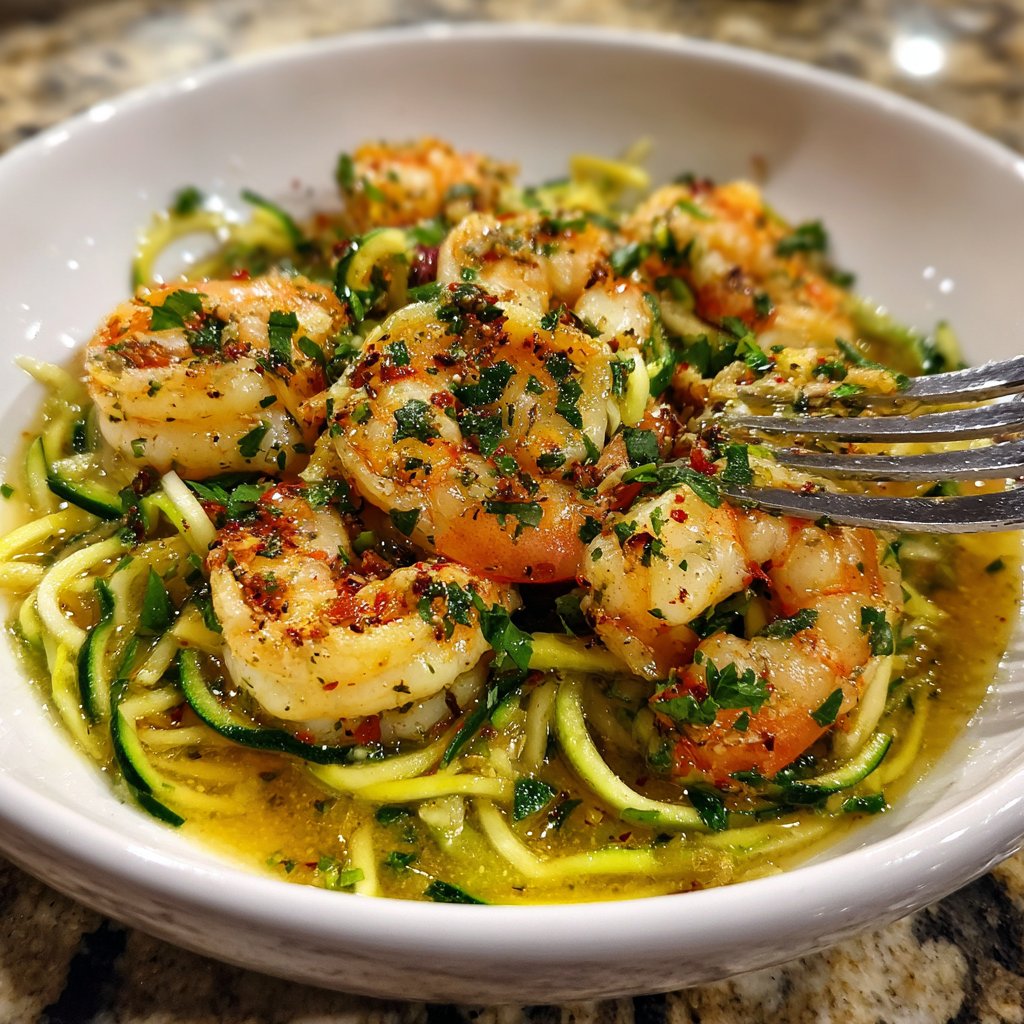 Shrimp Scampi with Zoodles