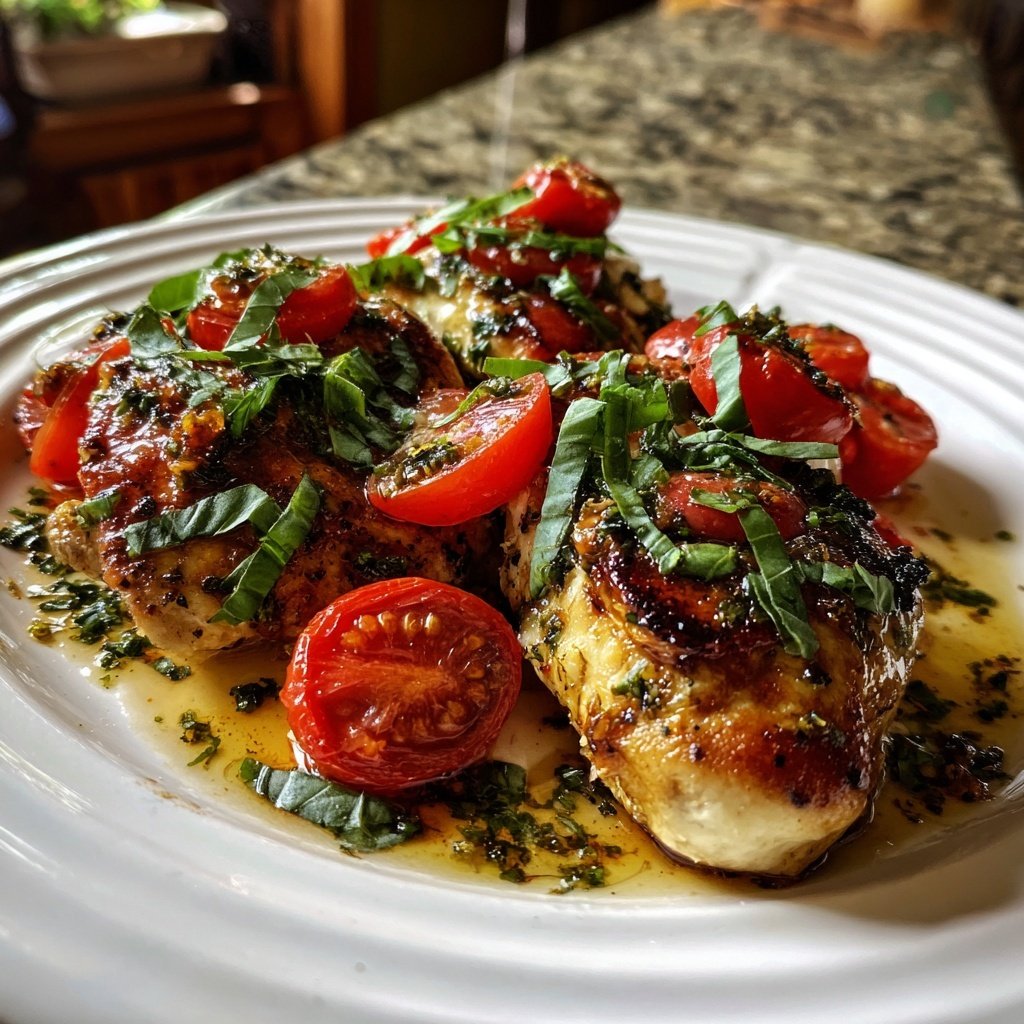 Balsamic Chicken Caprese with Fresh Basil