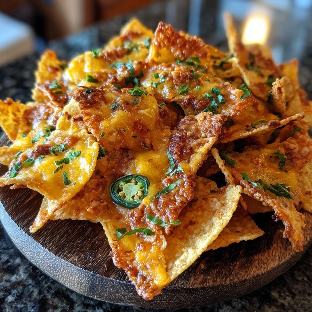 Baked Nachos with Salsa and Queso