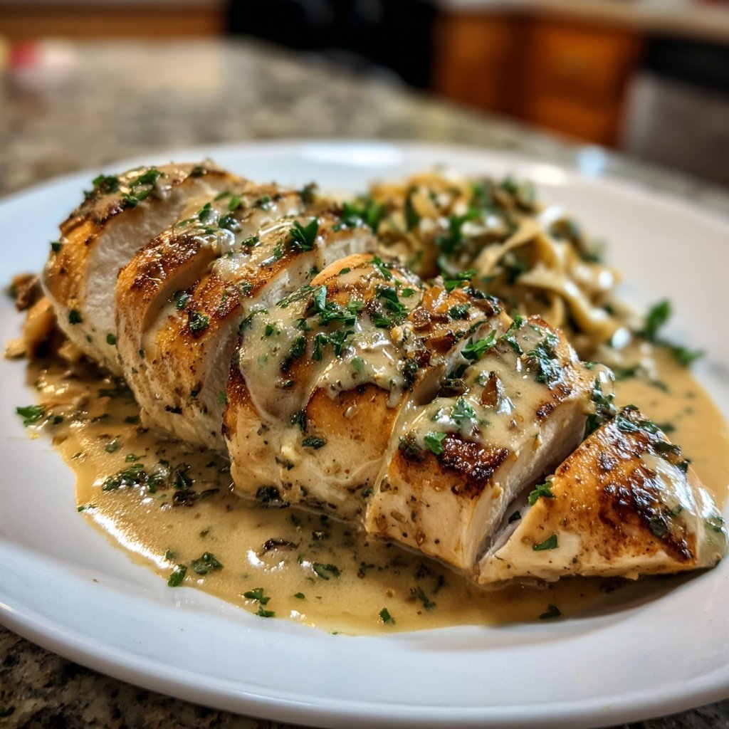 Creamy Chicken Breast with Egg Noodles