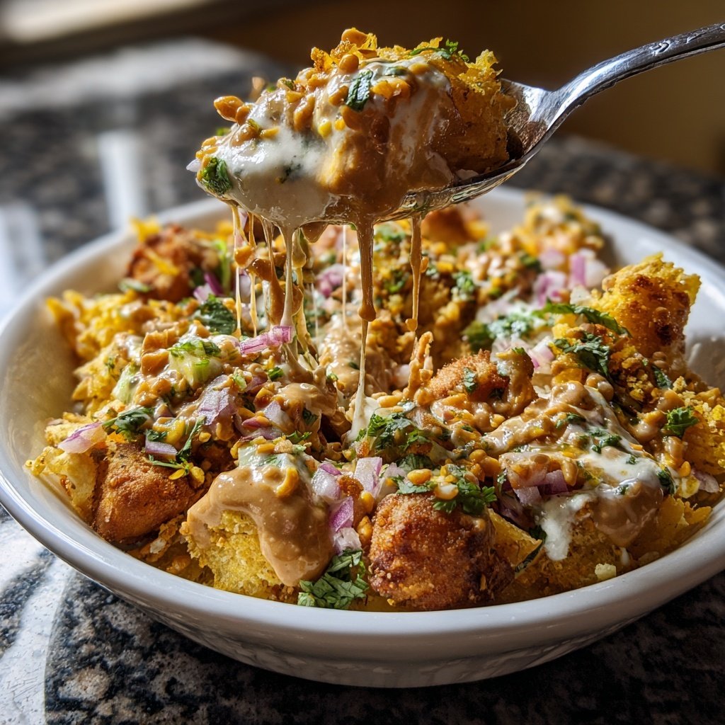 Peanut Cheese Chaat Indian Snack