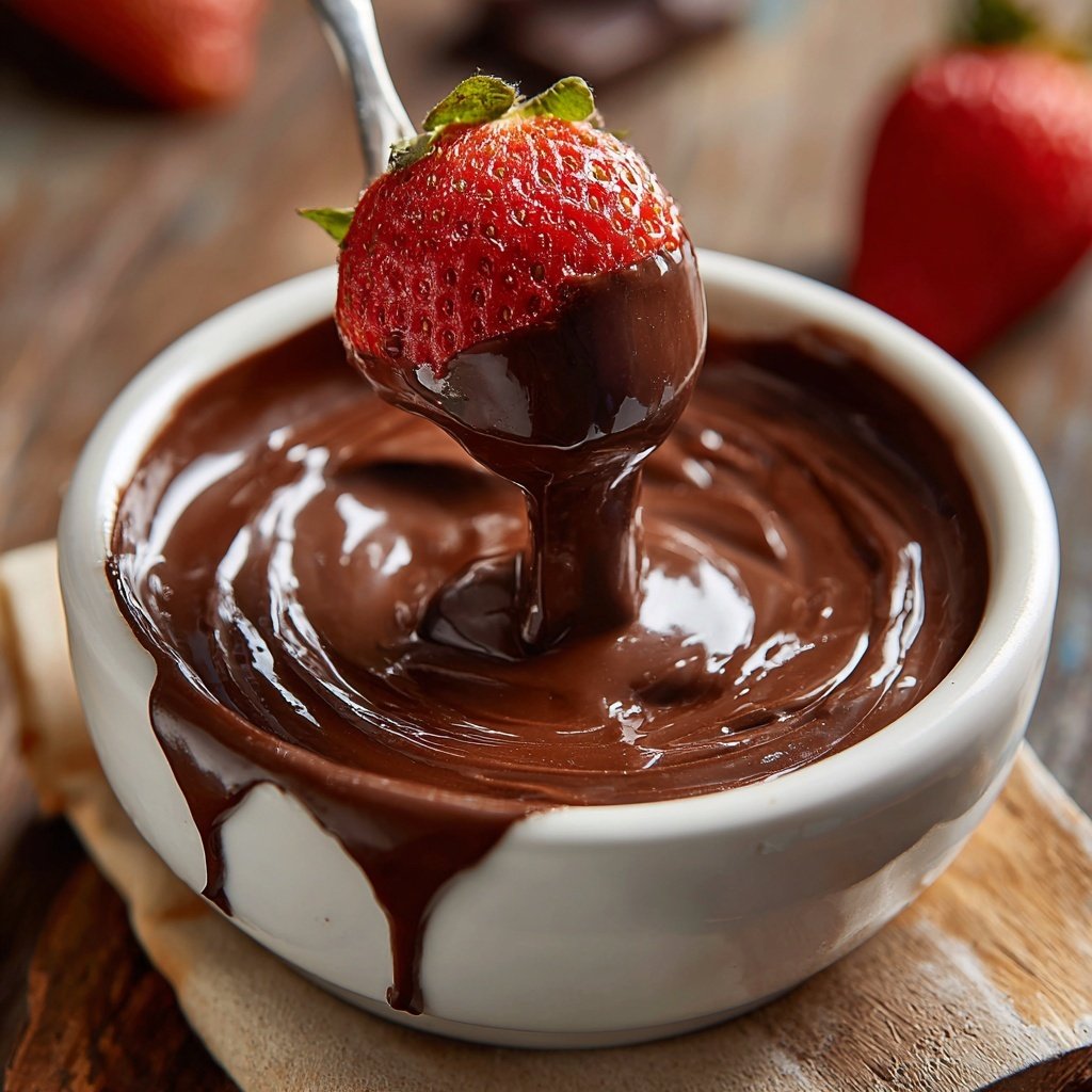 Whipped Cream Chocolate Fondue